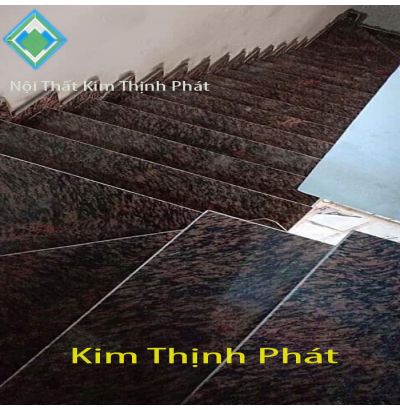 Cầu thang đá hoa cương trắng hồng da báo giá rẻ Cầu thang đá hoa cương trắng hồng da báo giá rẻ