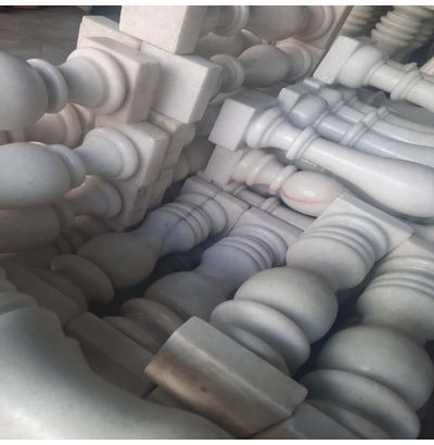 Đá hoa cương lan can màu trắng ms1 Đá hoa cương lan can màu trắng ms1