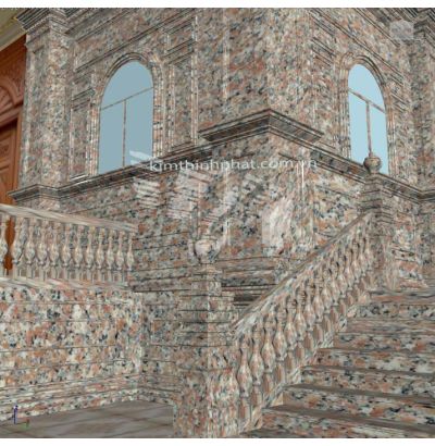 Đá hoa cương lan can màu trắng ms1 Đá hoa cương lan can màu trắng ms1