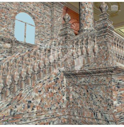 Đá hoa cương lan can màu trắng ms2 Đá hoa cương lan can màu trắng ms2