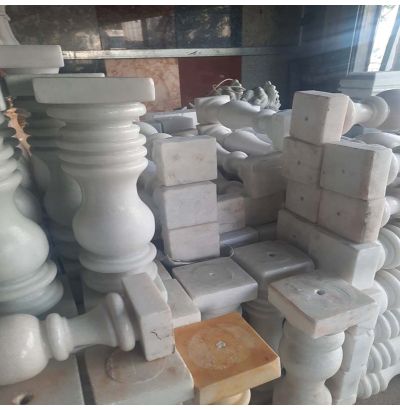 Đá hoa cương lan can màu trắng ms2 Đá hoa cương lan can màu trắng ms2