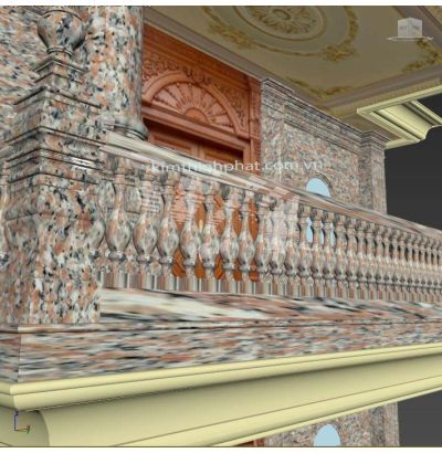 Đá hoa cương lan can màu trắng ms2 Đá hoa cương lan can màu trắng ms2