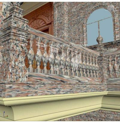 Đá hoa cương lan can màu trắng ms3 Đá hoa cương lan can màu trắng ms3