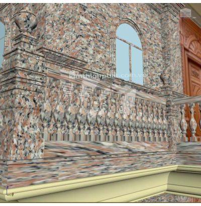 Đá hoa cương lan can màu trắng ms3 Đá hoa cương lan can màu trắng ms3