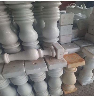 Đá hoa cương lan can màu trắng ms4 Đá hoa cương lan can màu trắng ms4