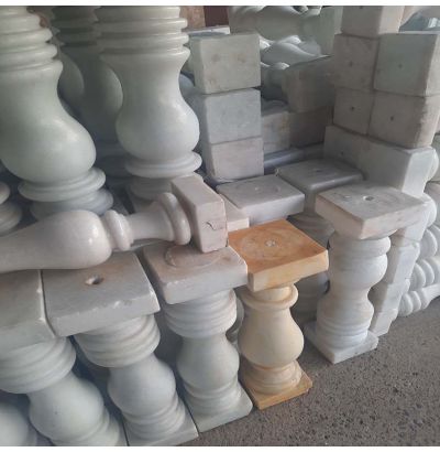 Đá hoa cương lan can màu trắng ms4 Đá hoa cương lan can màu trắng ms4