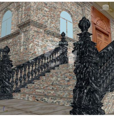 Đá hoa cương lan can màu trắng ms5 Đá hoa cương lan can màu trắng ms5