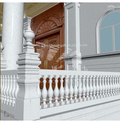 Đá hoa cương lan can màu trắng ms5 Đá hoa cương lan can màu trắng ms5