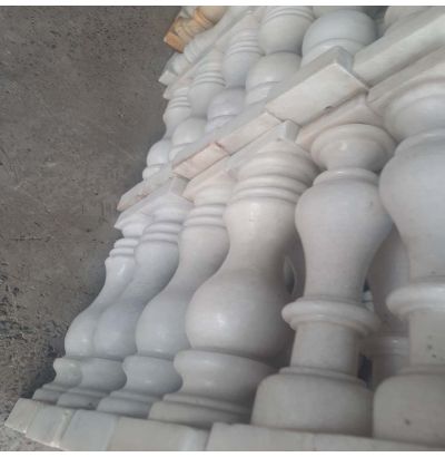 Đá hoa cương lan can màu trắng ms6 Đá hoa cương lan can màu trắng ms6