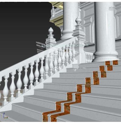 Đá hoa cương lan can màu trắng ms8 Đá hoa cương lan can màu trắng ms8