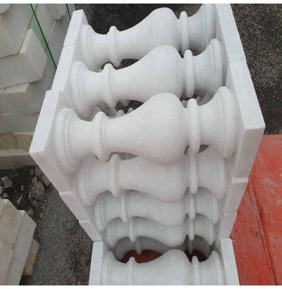 Đá hoa cương lan can màu trắng ms9 Đá hoa cương lan can màu trắng ms9