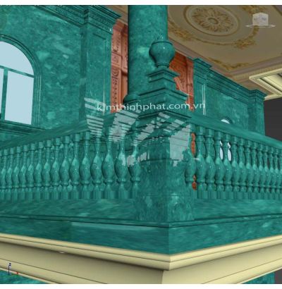 Lan can đá hoa cương vàng 001 Lan can đá hoa cương vàng 001