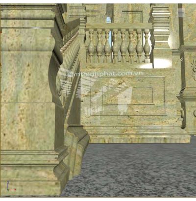 Lan can đá hoa cương vàng 001 Lan can đá hoa cương vàng 001