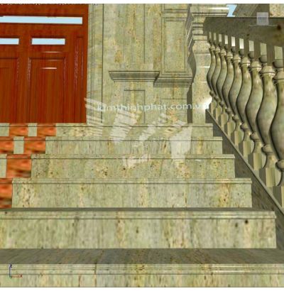 Lan can đá hoa cương vàng 005 Lan can đá hoa cương vàng 005