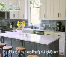 Bếp đá hoa cương 414