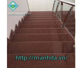 Cầu thang đá hoa cương đỏ ấn độ Cầu thang đá hoa cương đỏ ấn độ