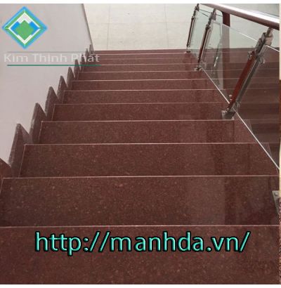 Cầu thang đá hoa cương đỏ ấn độ Cầu thang đá hoa cương đỏ ấn độ