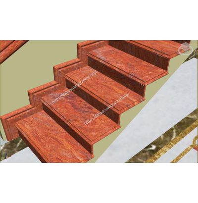 Cầu thang đá hoa cương đỏ sa mạc Cầu thang đá hoa cương đỏ sa mạc