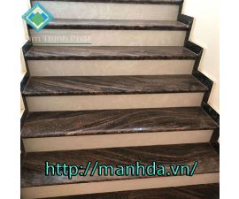 Cầu thang đá hoa cương hồng sa mạc Cầu thang đá hoa cương hồng sa mạc