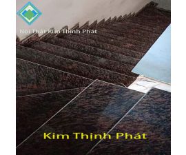 Cầu thang đá hoa cương trắng hồng da báo giá rẻ Cầu thang đá hoa cương trắng hồng da báo giá rẻ