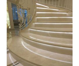 Đá hoa cương cầu thang cream nova Đá hoa cương cầu thang cream nova