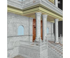 Đá hoa cương cột tròn mẫu c002 Đá hoa cương cột tròn mẫu c002