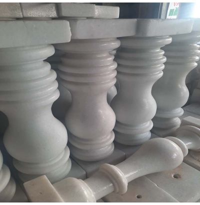 Đá hoa cương lan can màu trắng ms1 Đá hoa cương lan can màu trắng ms1