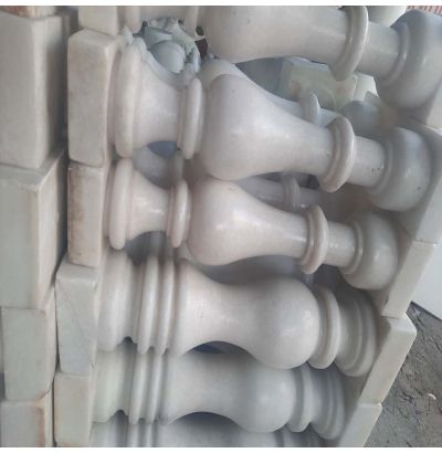 Đá hoa cương lan can màu trắng ms10 Đá hoa cương lan can màu trắng ms10