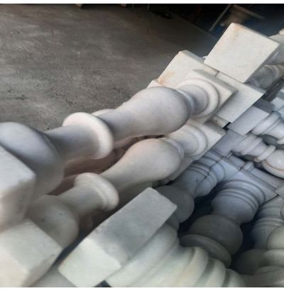 Đá hoa cương lan can màu trắng ms10 Đá hoa cương lan can màu trắng ms10