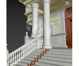 Đá hoa cương lan can màu trắng ms10 Đá hoa cương lan can màu trắng ms10