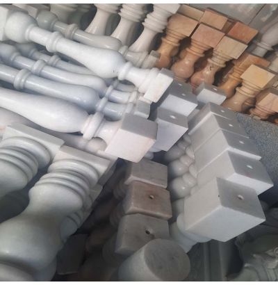 Đá hoa cương lan can màu trắng ms2 Đá hoa cương lan can màu trắng ms2