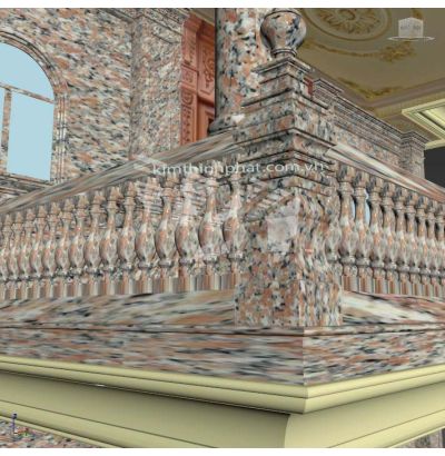 Đá hoa cương lan can màu trắng ms2 Đá hoa cương lan can màu trắng ms2