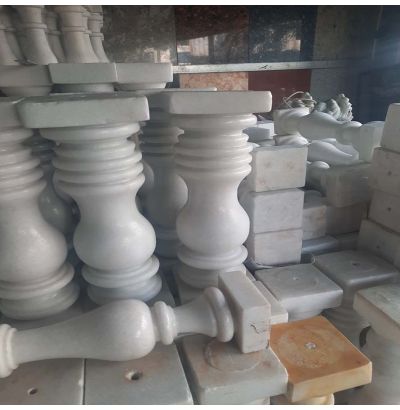 Đá hoa cương lan can màu trắng ms3 Đá hoa cương lan can màu trắng ms3