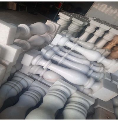 Đá hoa cương lan can màu trắng ms3 Đá hoa cương lan can màu trắng ms3