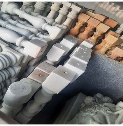 Đá hoa cương lan can màu trắng ms3 Đá hoa cương lan can màu trắng ms3