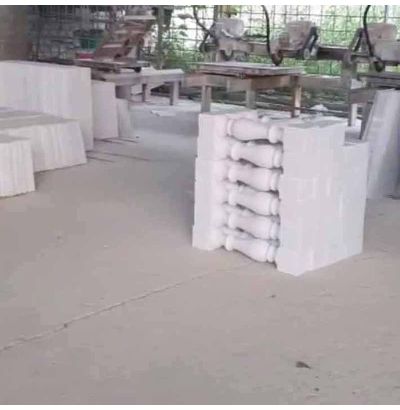 Đá hoa cương lan can màu trắng ms3 Đá hoa cương lan can màu trắng ms3