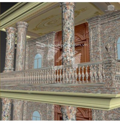 Đá hoa cương lan can màu trắng ms3 Đá hoa cương lan can màu trắng ms3