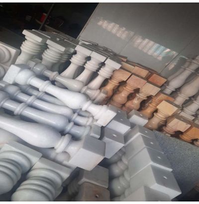 Đá hoa cương lan can màu trắng ms4 Đá hoa cương lan can màu trắng ms4