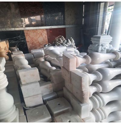 Đá hoa cương lan can màu trắng ms4 Đá hoa cương lan can màu trắng ms4