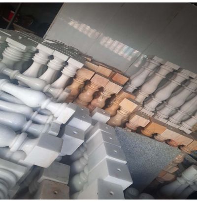 Đá hoa cương lan can màu trắng ms4 Đá hoa cương lan can màu trắng ms4