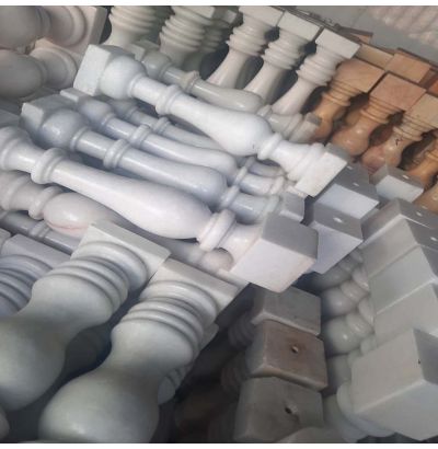 Đá hoa cương lan can màu trắng ms4 Đá hoa cương lan can màu trắng ms4