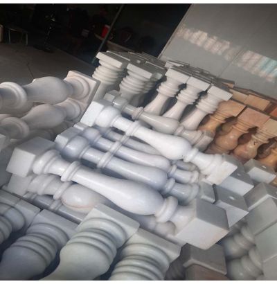 Đá hoa cương lan can màu trắng ms5 Đá hoa cương lan can màu trắng ms5