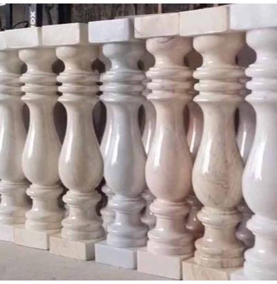 Đá hoa cương lan can màu trắng ms5 Đá hoa cương lan can màu trắng ms5