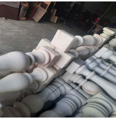 Đá hoa cương lan can màu trắng ms7 Đá hoa cương lan can màu trắng ms7