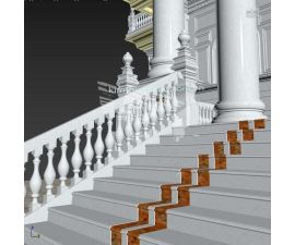 Đá hoa cương lan can màu trắng ms8 Đá hoa cương lan can màu trắng ms8