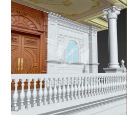 Đá hoa cương lan can màu trắng ms9 Đá hoa cương lan can màu trắng ms9