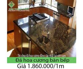 Đá hoa cương trắng vân mây ốp mặt bàn bếp KFS 3023 Đá hoa cương trắng vân mây ốp mặt bàn bếp KFS 3023