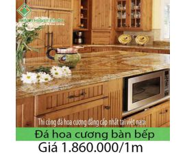 Đá hoa cương trắng vân mây ốp mặt bàn bếp KFS 3026 Đá hoa cương trắng vân mây ốp mặt bàn bếp KFS 3026