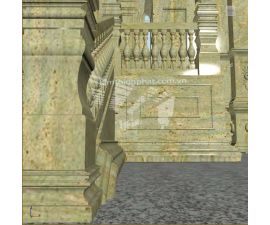 Lan can đá hoa cương vàng 001 Lan can đá hoa cương vàng 001