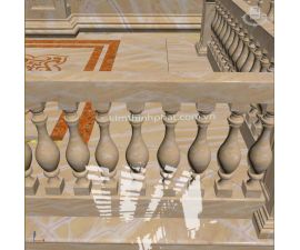 Lan can đá hoa cương vàng 004 Lan can đá hoa cương vàng 004